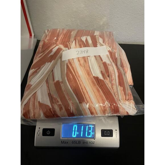 Chicos Travelers Cardigan Womens 3 US 16 18 Orange Tan Pleated Open Front Top - Picture 8 of 8